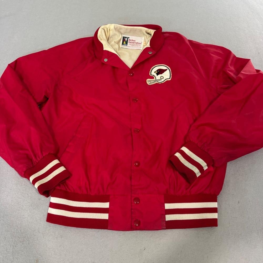 Active Generation Jacket Mens L Red St Louis Cardinals Vintage Snap Windbreaker
